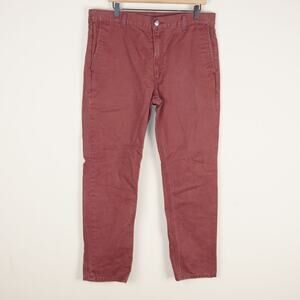 Levis 511 Slim Fit Hybrid Red 100% Cotton Chino Pants Mens Sz 36 x 30